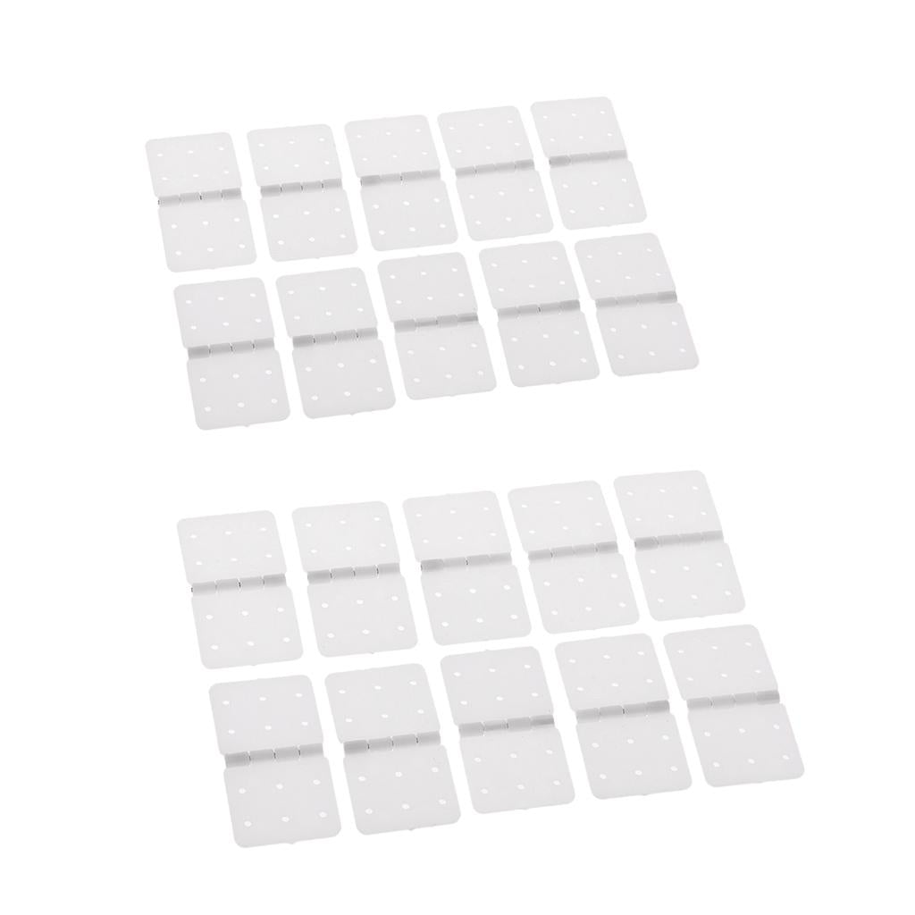 20pc Plastic Pinned Hinges for RC Aircraft Hobby Model Plane Spare Parts