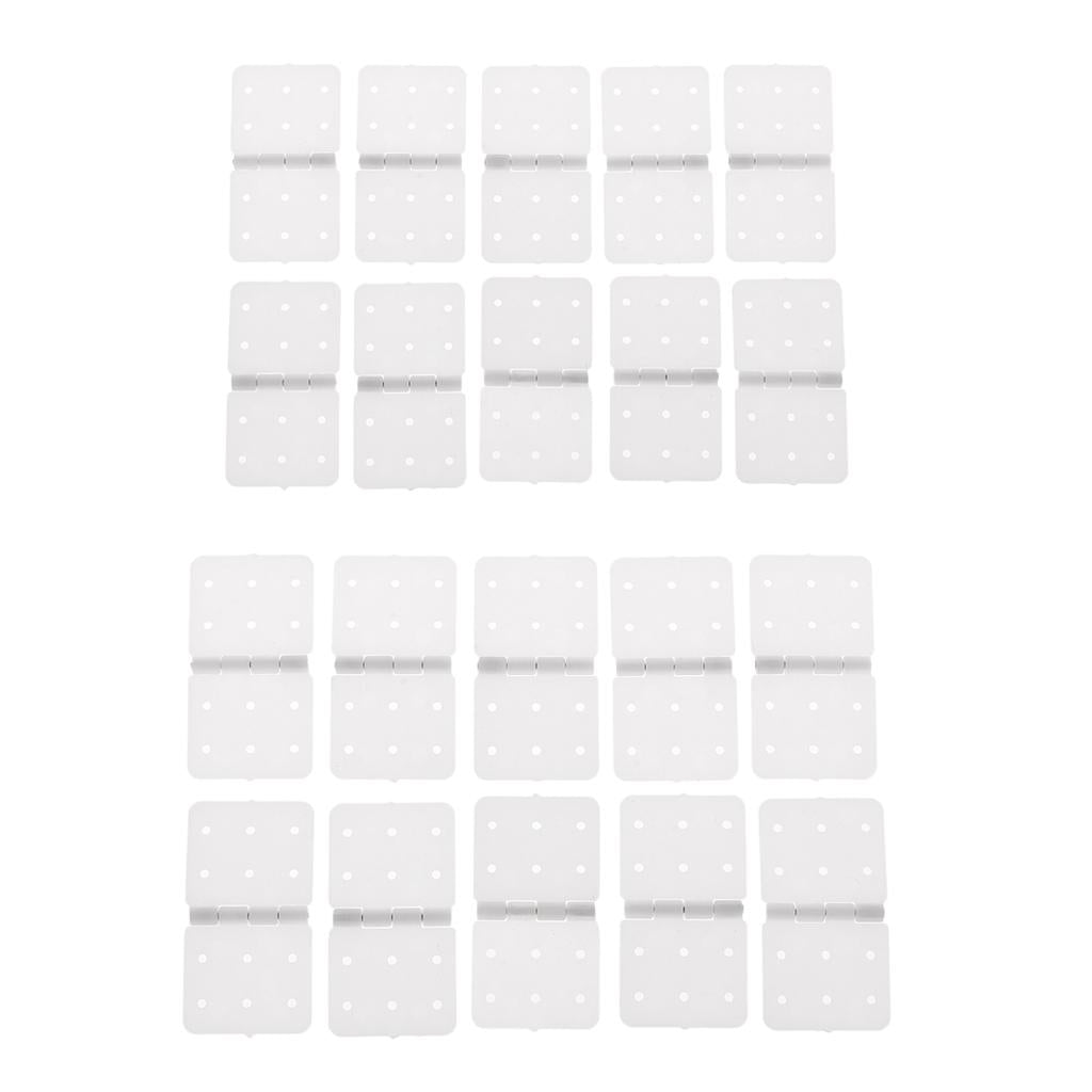 20pc Plastic Pinned Hinges for RC Aircraft Hobby Model Plane Spare Parts