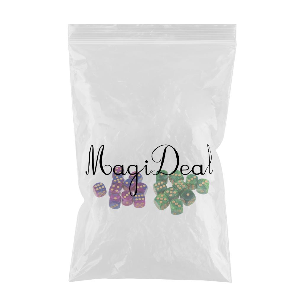 20x Six Sided D6 Dice Dotted For Dungeons and Dragons Props