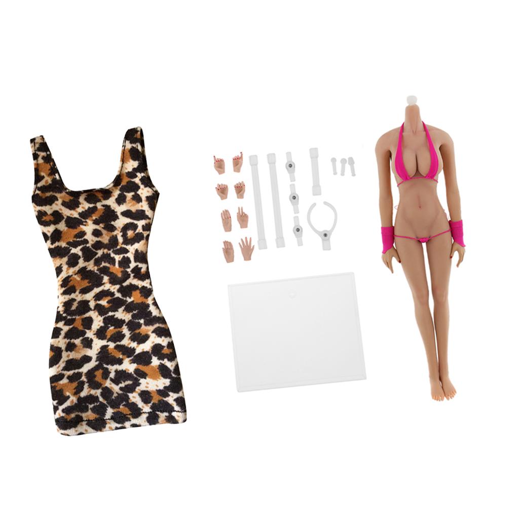 1/6 Scale Seamless Big Busts Female Body Hip Vest Dress for Phicen Kumik Toy