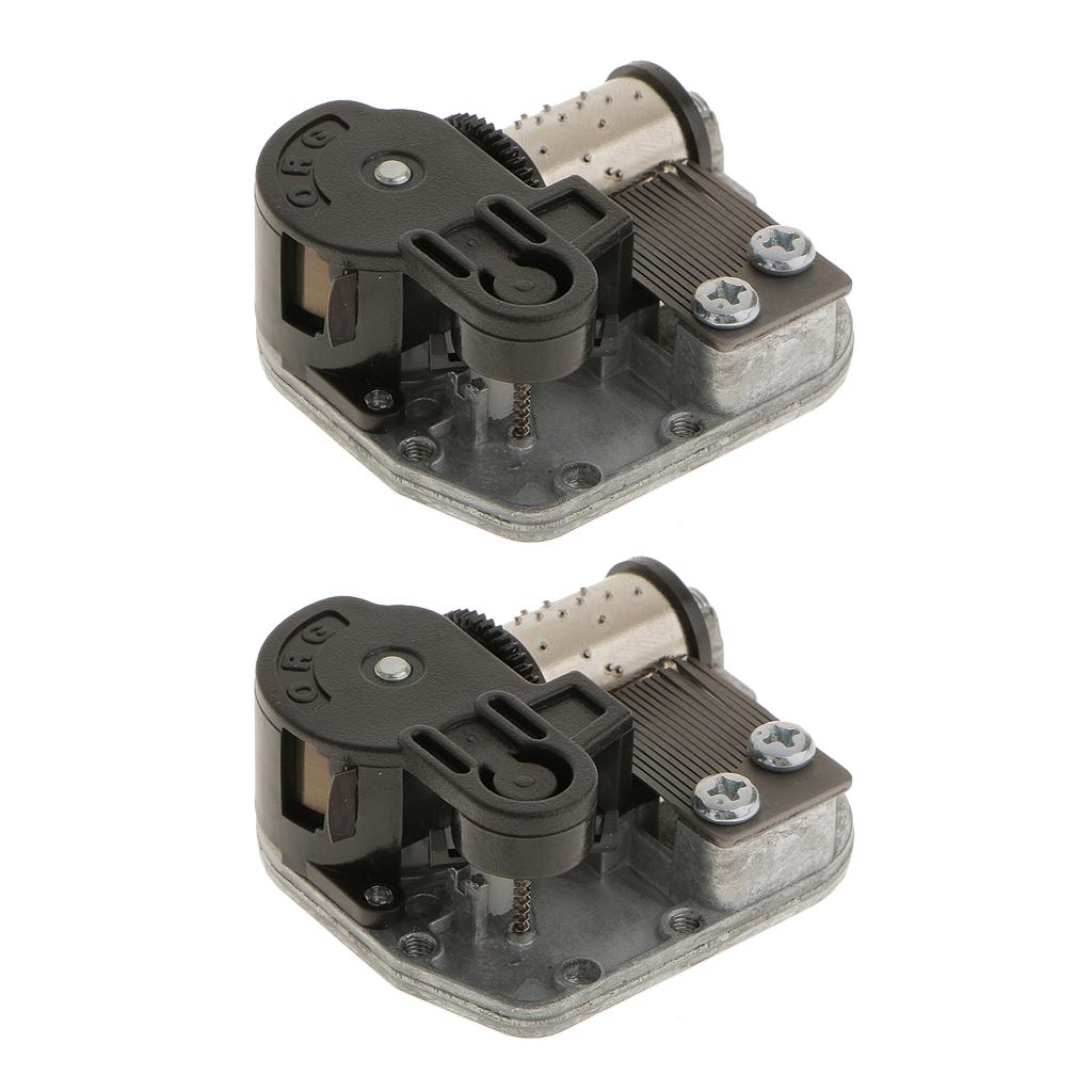 2pcs Wind Up Musical Movements Parts DIY for Music Box with Tune