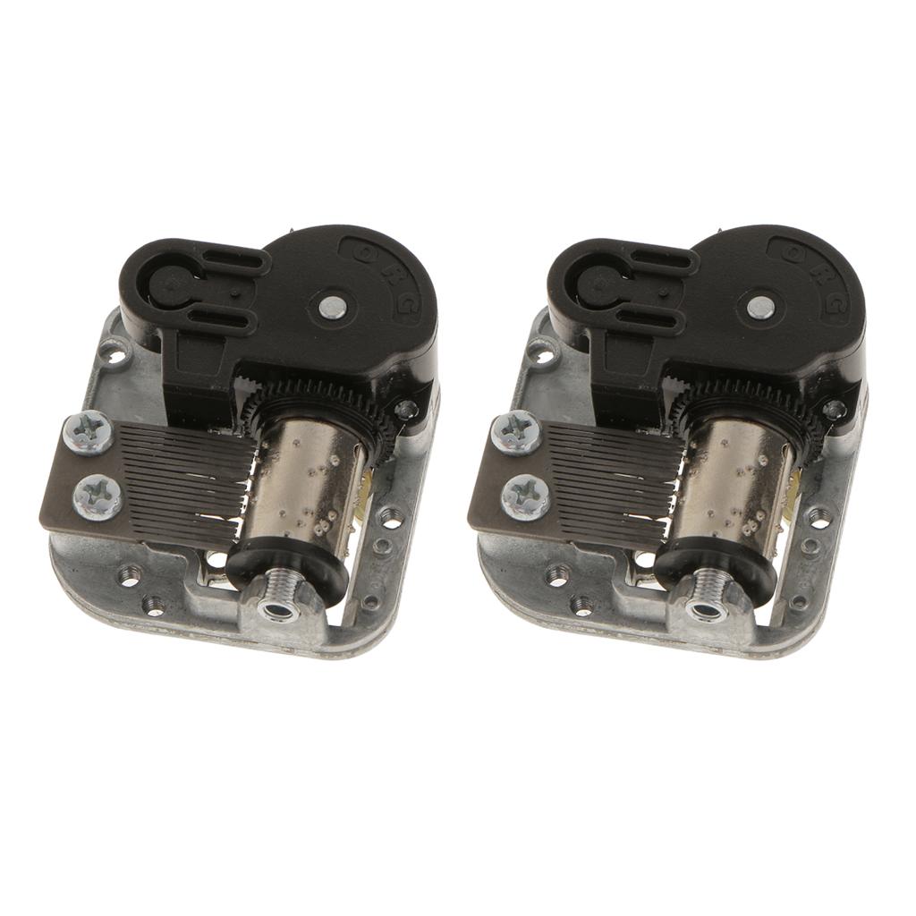2pcs Wind Up Musical Movements Parts DIY for Music Box with Tune