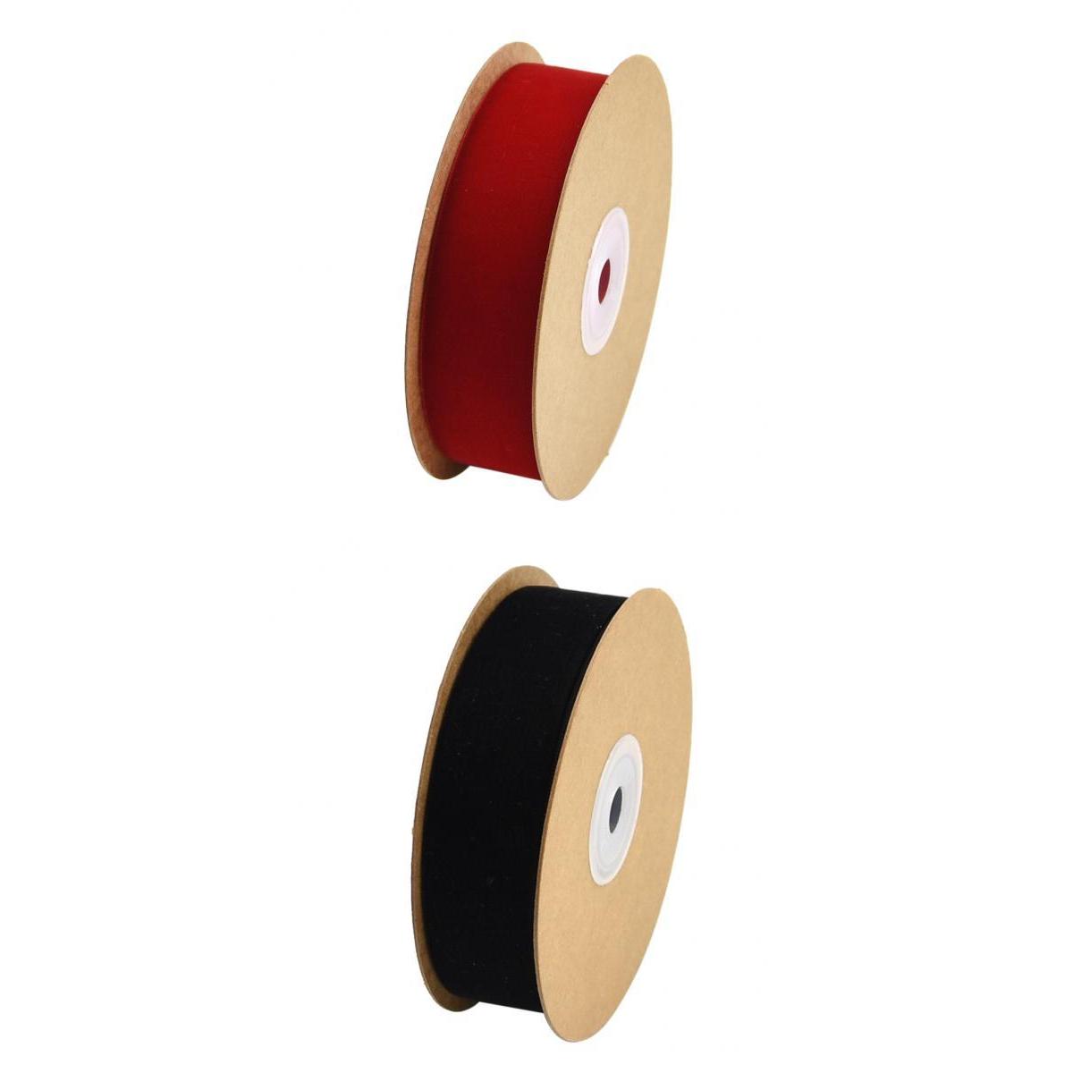 20 Yard 10mm Wide Velvet Ribbon for Crafts Gift Packing 2 Rolls