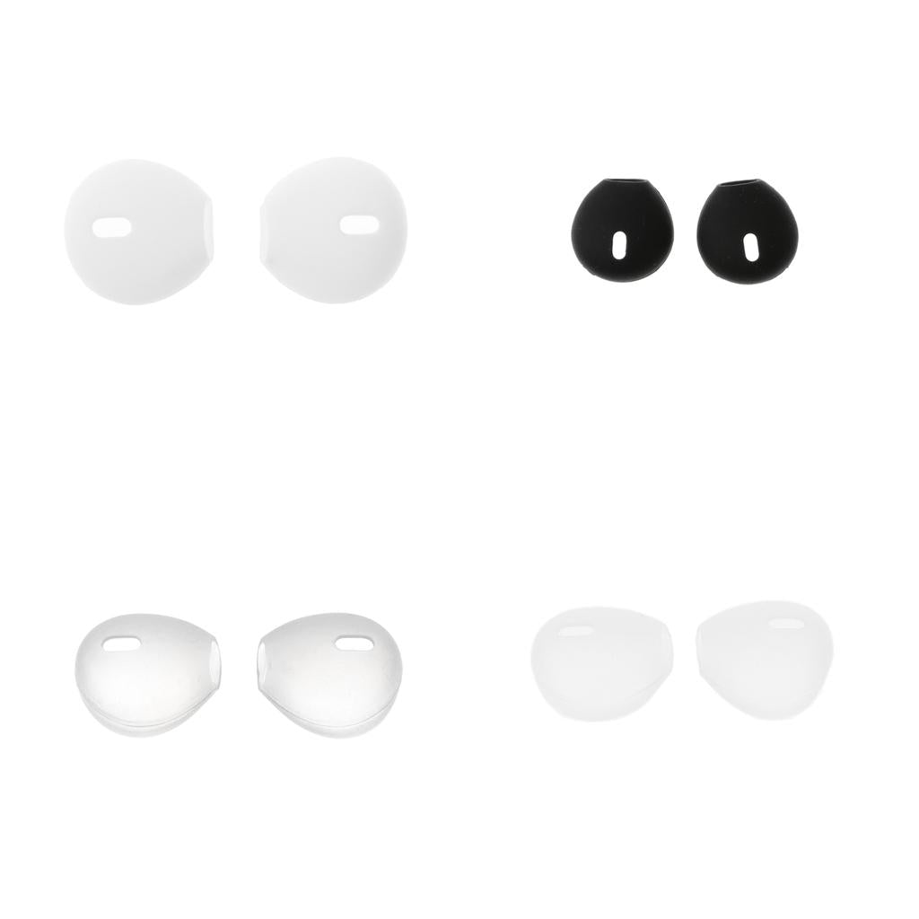 4 Pairs Soft Silicone Earbuds Eartips Caps Compatible for AirPods Clear