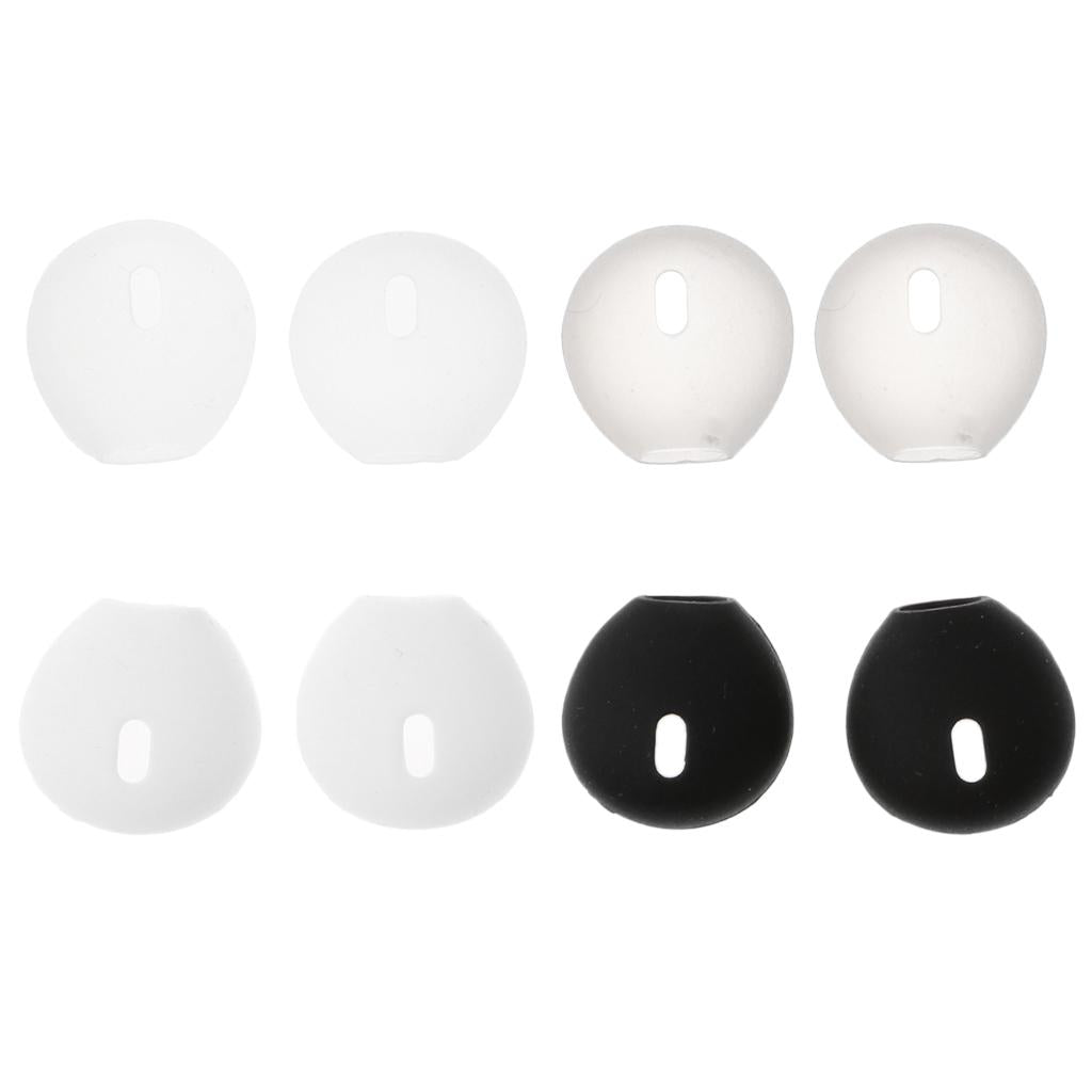 4 Pairs Soft Silicone Earbuds Eartips Caps Compatible for AirPods Clear