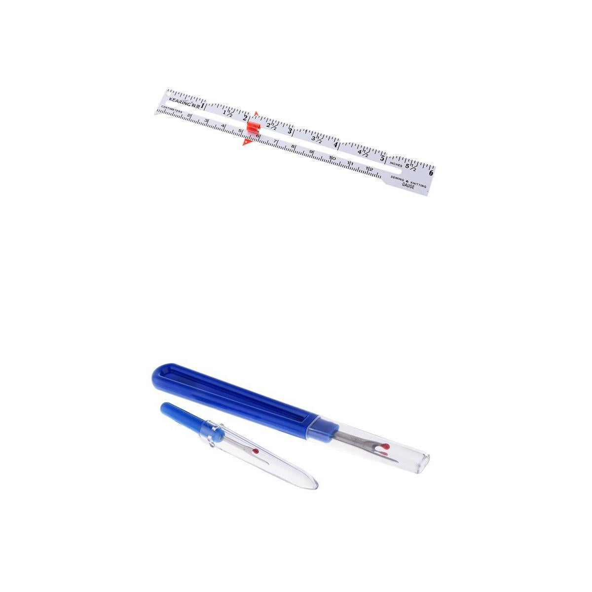 3Pcs Sewing Knitting Gauge Garment Pattern Dress Making Ruler Seam Rippers