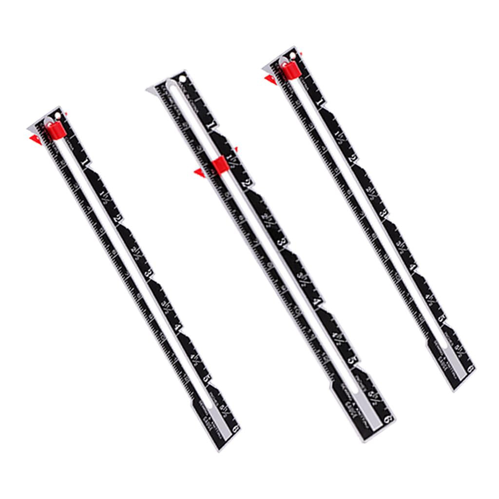 3x Metal Sewing and Knitting Gauge Garment Pattern Dress Making Ruler