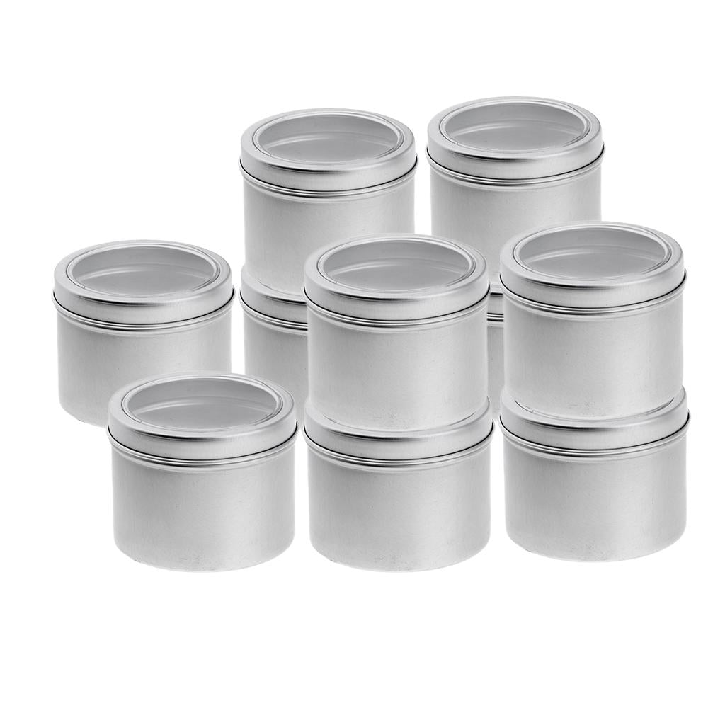 10x 100ml Aluminium Tin Lip Balm Tin Pot Cosmetic Cream Jar Bottle Container