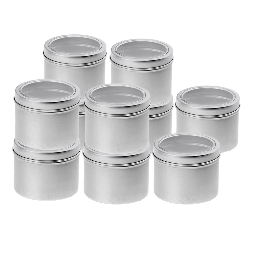 10x 100ml Aluminium Tin Lip Balm Tin Pot Cosmetic Cream Jar Bottle Container