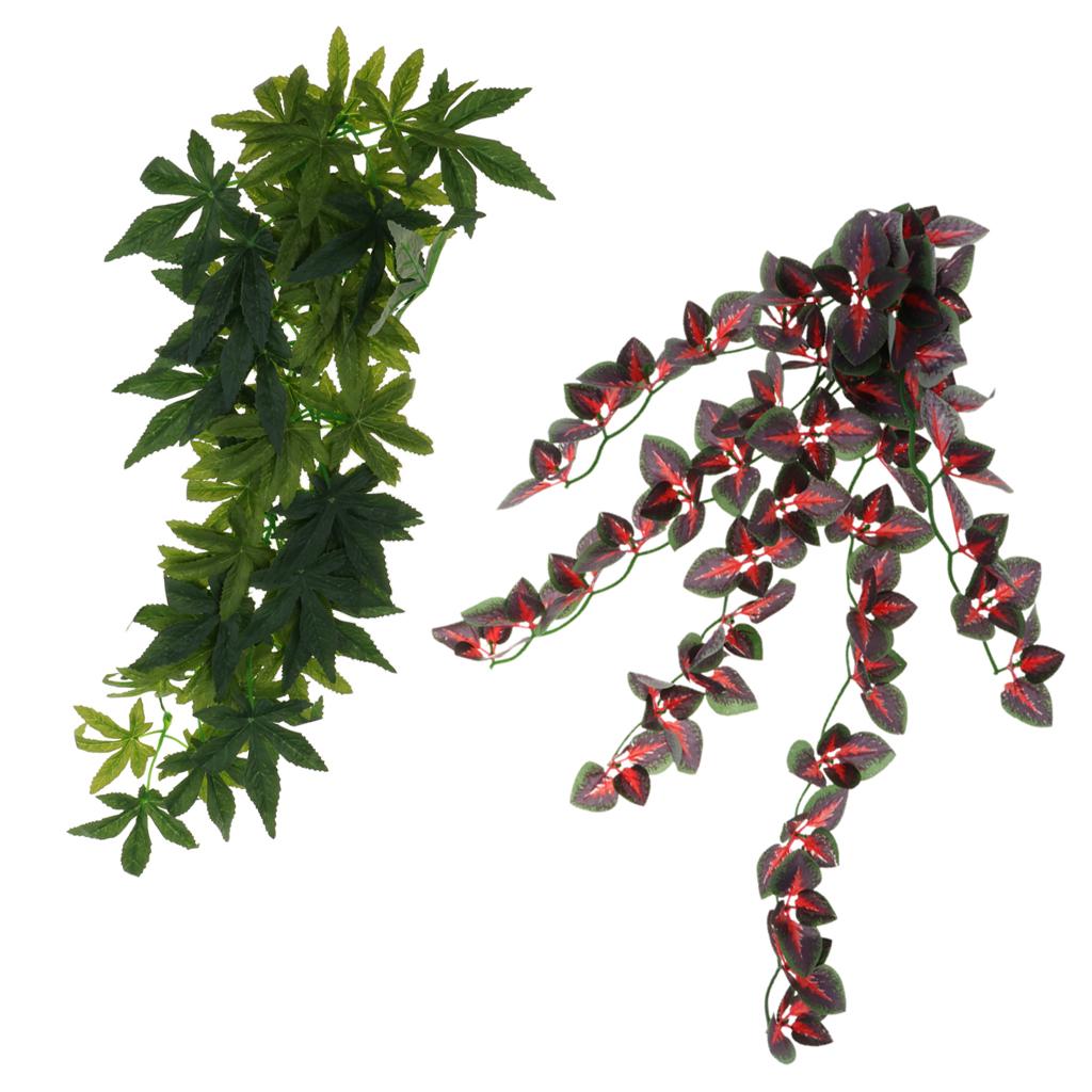 2pcs Bendable Reptiles Vine Jungle Climber Vines Artificial Decor