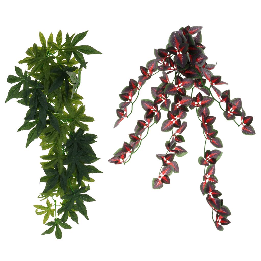 2pcs Bendable Reptiles Vine Jungle Climber Vines Artificial Decor