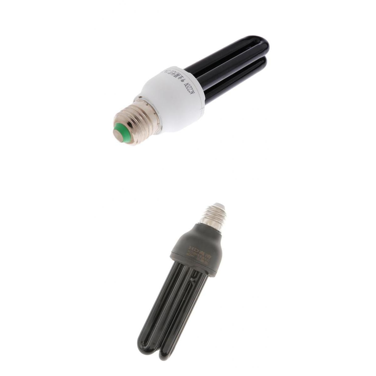 2pcs E27 UV Ultraviolet Blacklight Lamp Bactericidal Light Straight Lamp