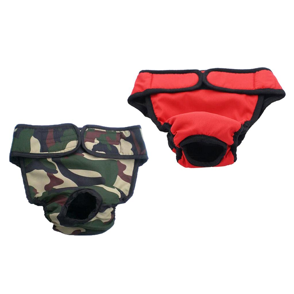 2pcs Dog Physiological Pants Femal Dogs Sanitary Pant Diaper camouflage