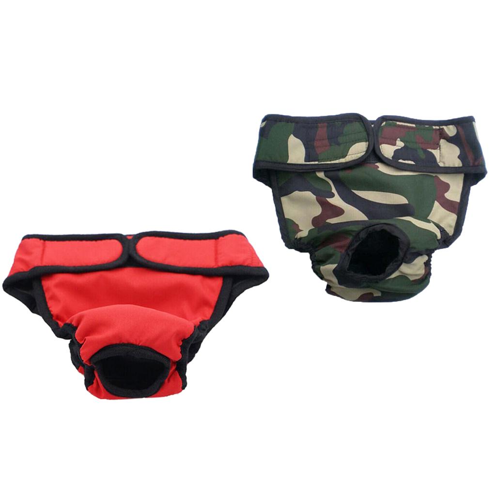 2pcs Dog Physiological Pants Femal Dogs Sanitary Pant Diaper camouflage