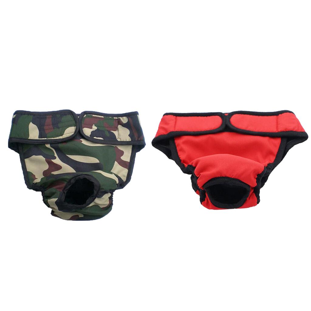 2pcs Dog Physiological Pants Femal Dogs Sanitary Pant Diaper camouflage