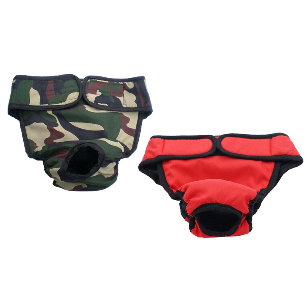 2pcs Dog Physiological Pants Femal Dogs Sanitary Pant Diaper camouflage