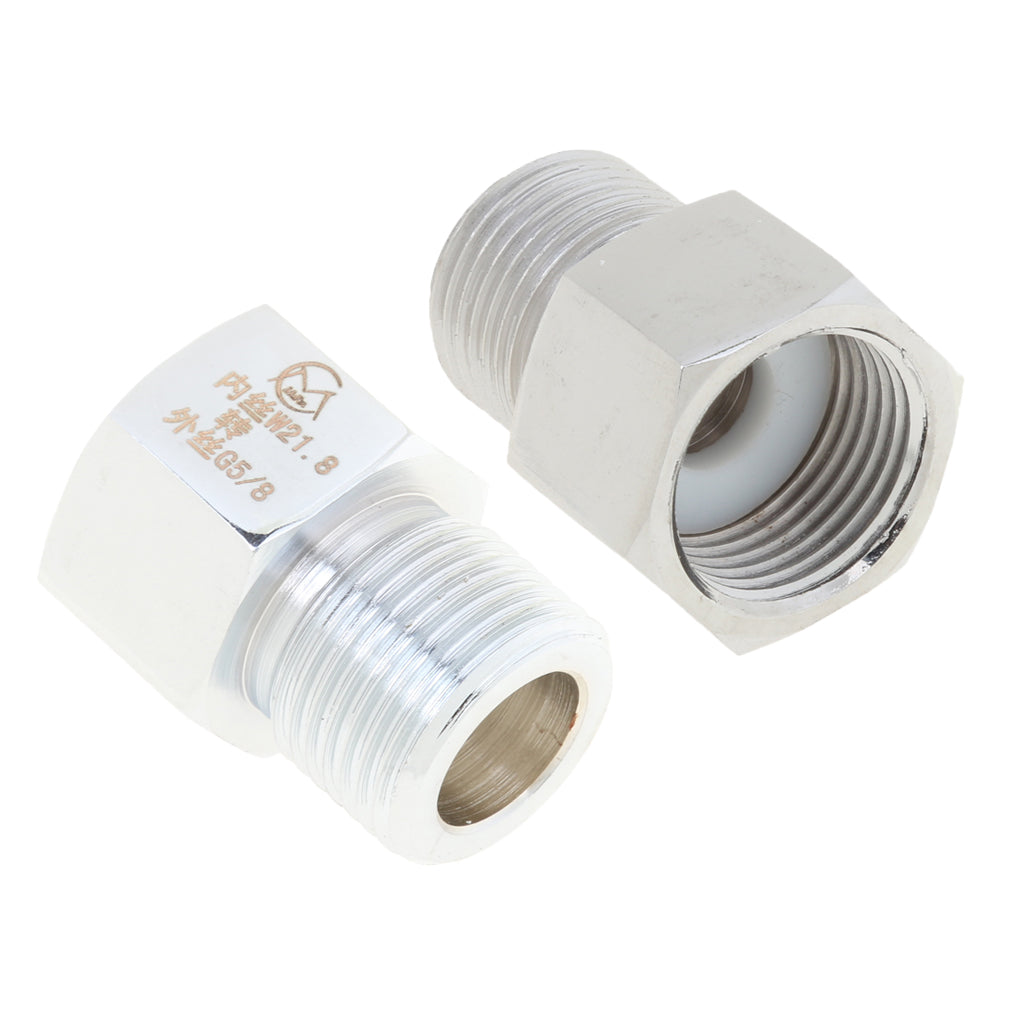 2pcs Aquarium Cylinder Adapter Converter for Co2 Regulator G5/8 to W21.8