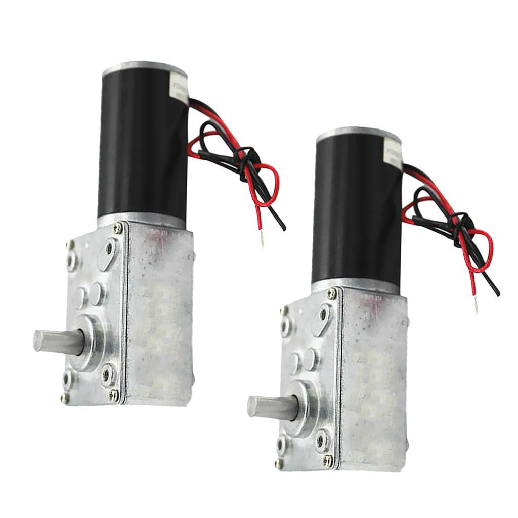 2 Micro DC Worm Gear Box Motor High Torque Speed Reduce Turbine 12V 160RPM
