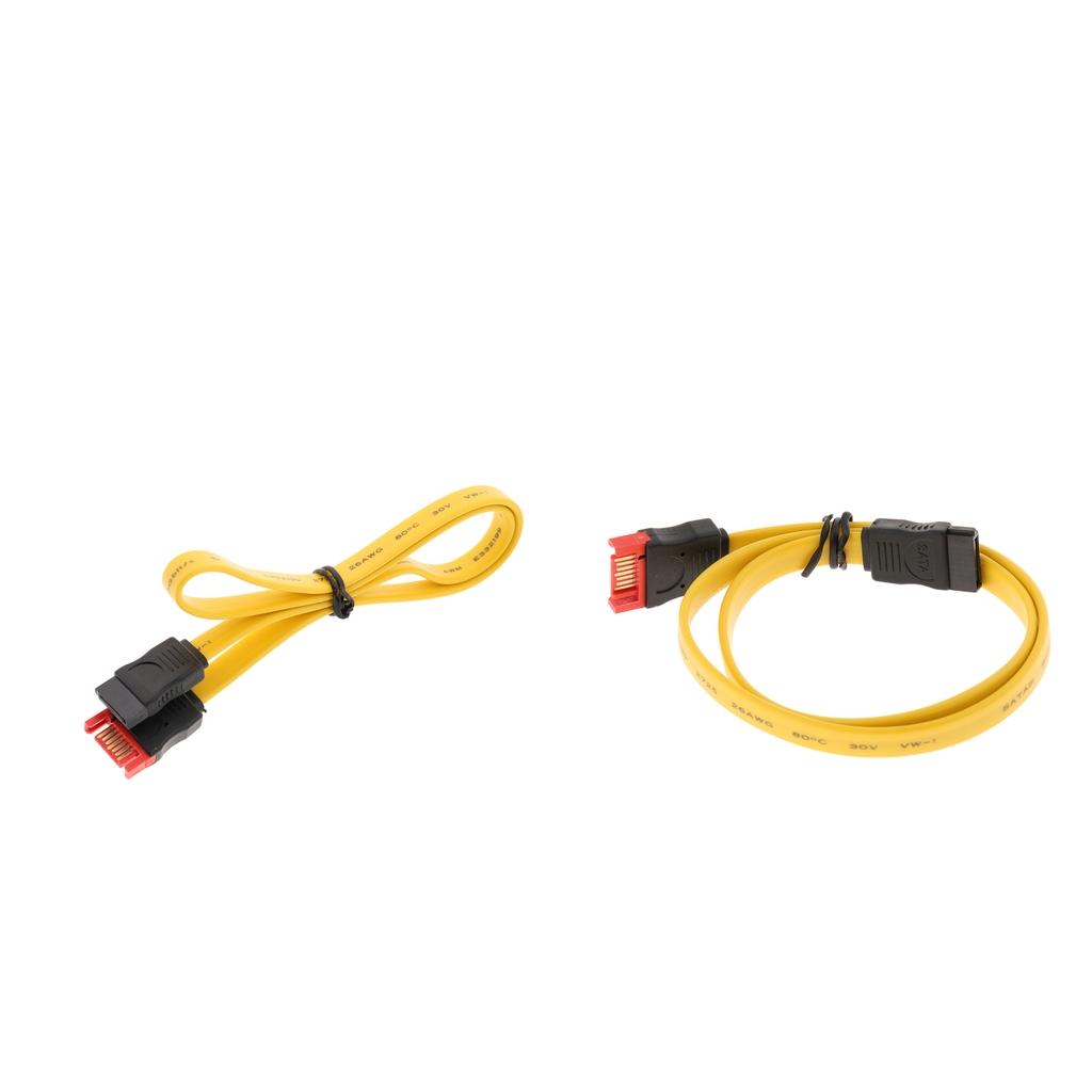 2 x SATA III Data Cable SATA III 7Pin Male to 7Pin Female Extension Cable