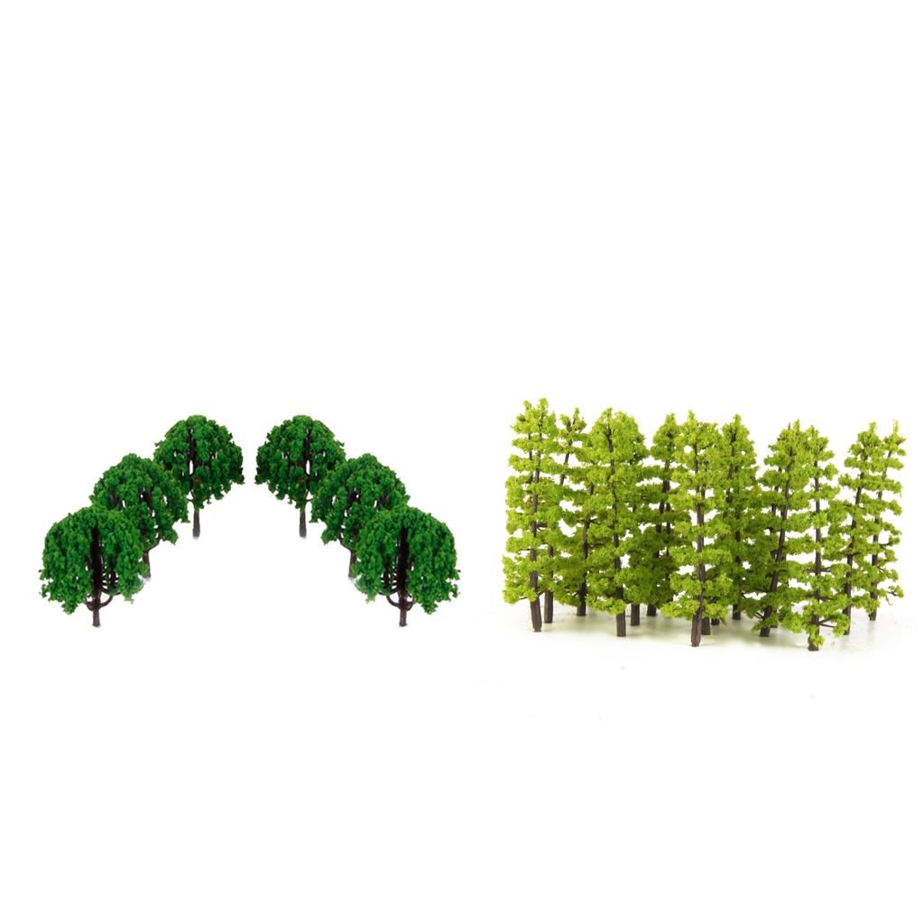 1/100 HO Scale 7-9cm Train Railroad Scenery Landscape Model Tree, Pack of 40