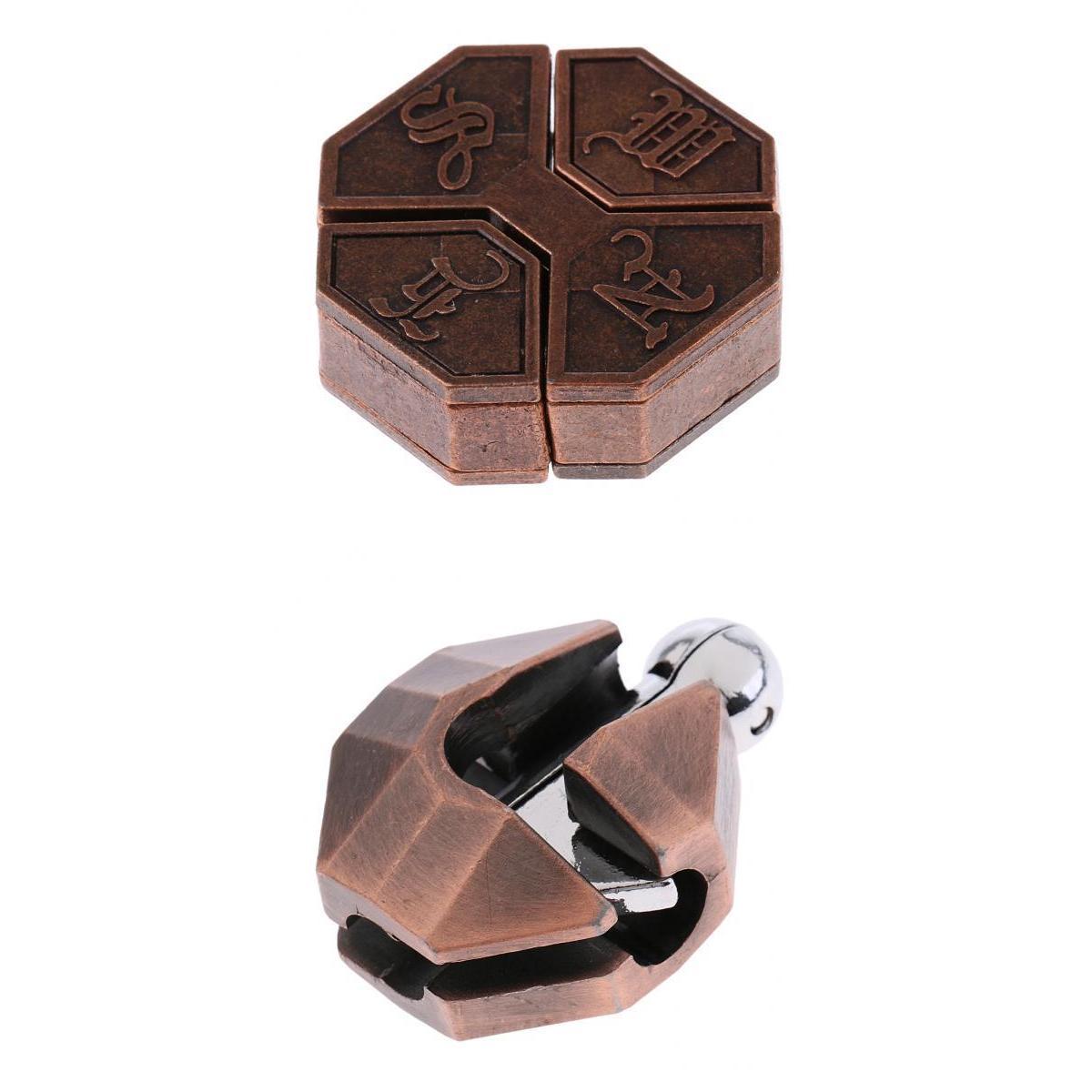 2pcs Puzzle Classic Metal Brain Teaser IQ Test Toy for Adults Children