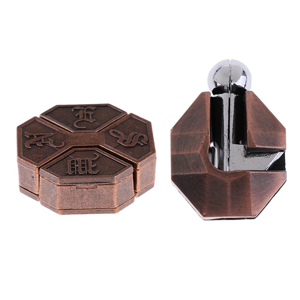 2pcs Puzzle Classic Metal Brain Teaser IQ Test Toy for Adults Children