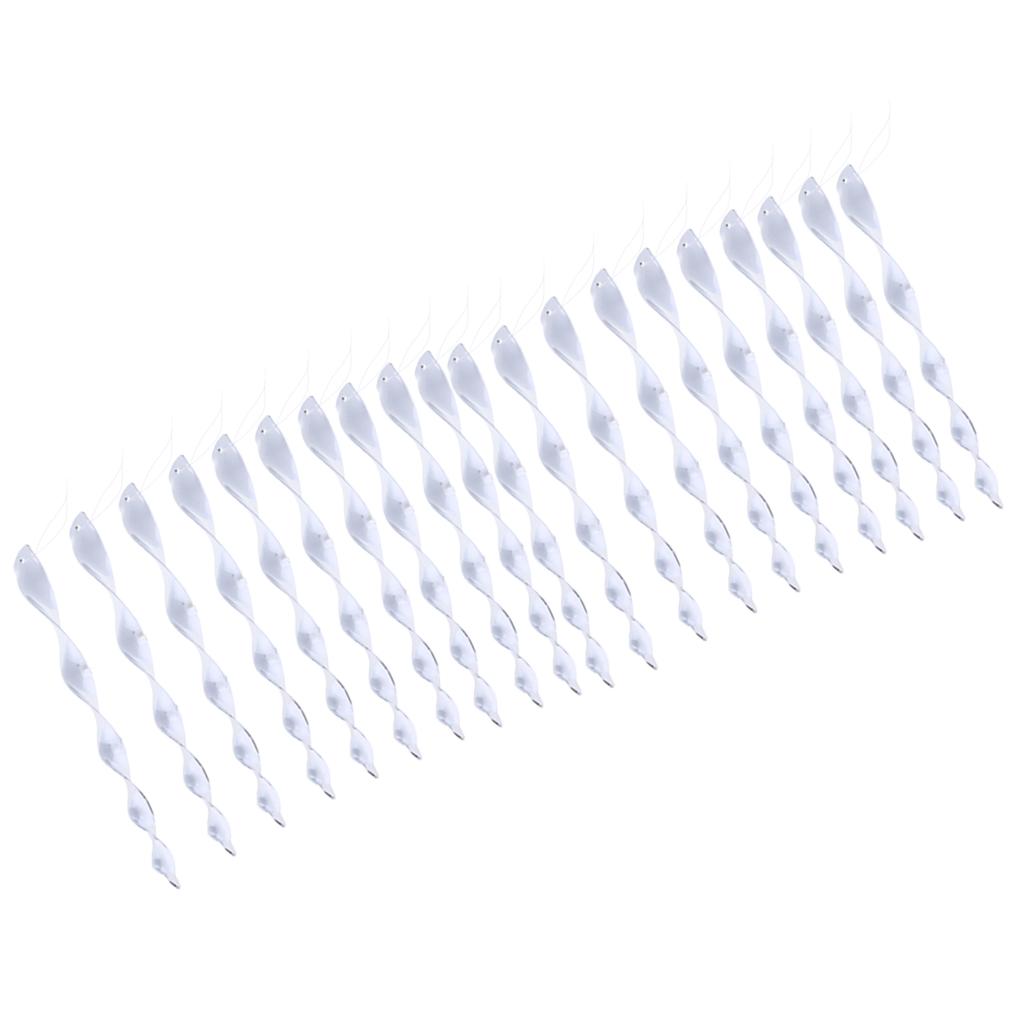 20Pcs Bird Repellent Wind Twisting Scare Rods Reflective Spiral Deterrent