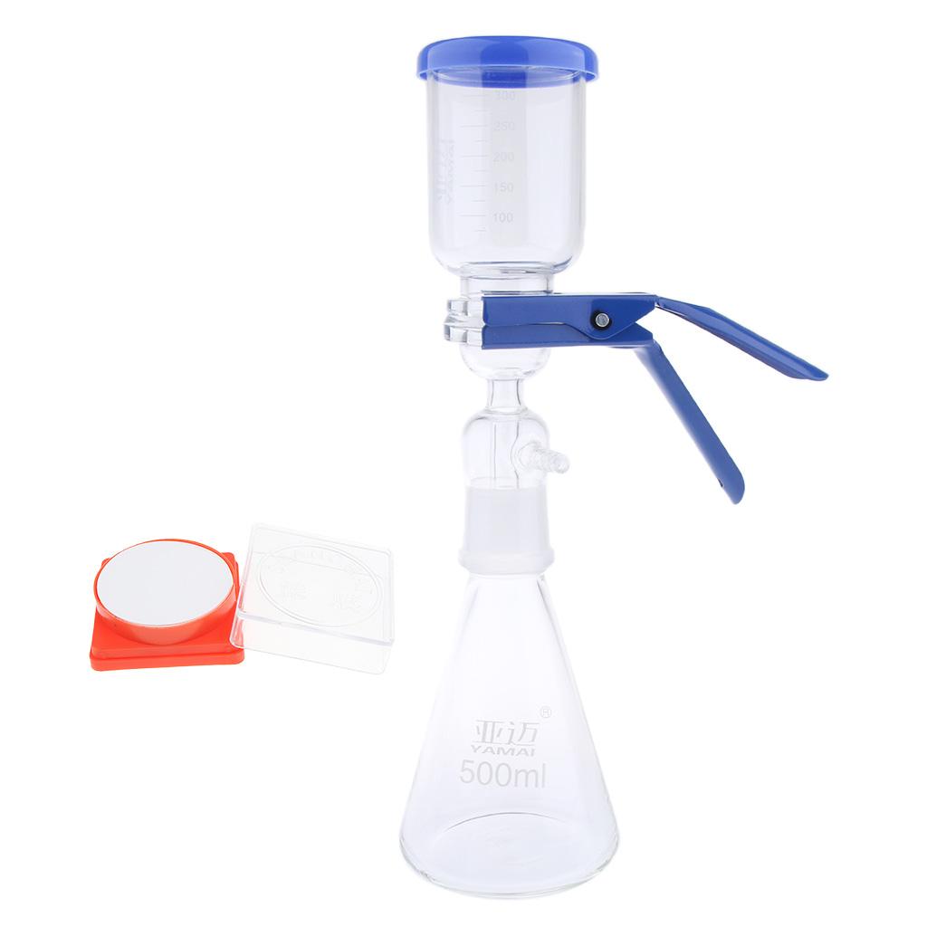 500ml Filtration Apparatus Vacuum Unit + 50pcs Nylon Filter Membranes 0.45um