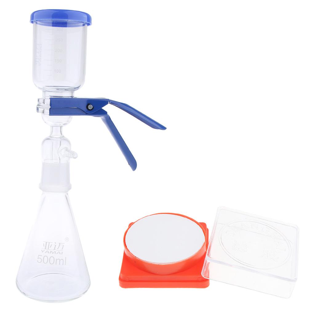 500ml Filtration Apparatus Vacuum Unit + 50pcs Nylon Filter Membranes 0.22um