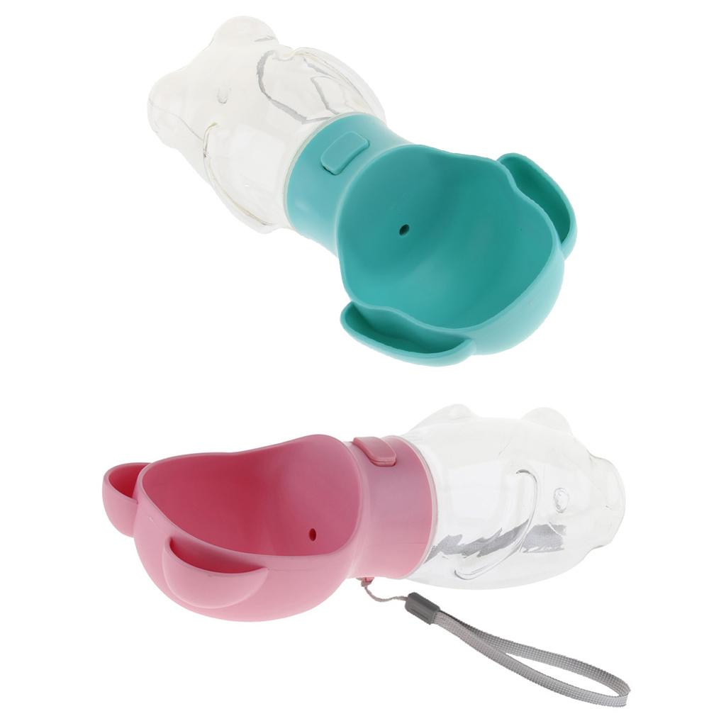 2pcs Portable Pet Dog Water Bottle Dogs Travel Puppy Cat Drinking Bowl