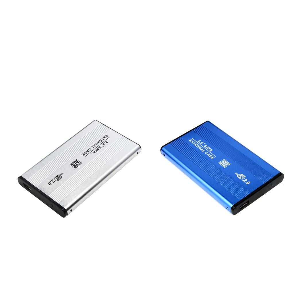 2Pcs USB2.0 SATA External 2.5 SSD HDD Hard Drive Enclosure Laptop Disk Case"