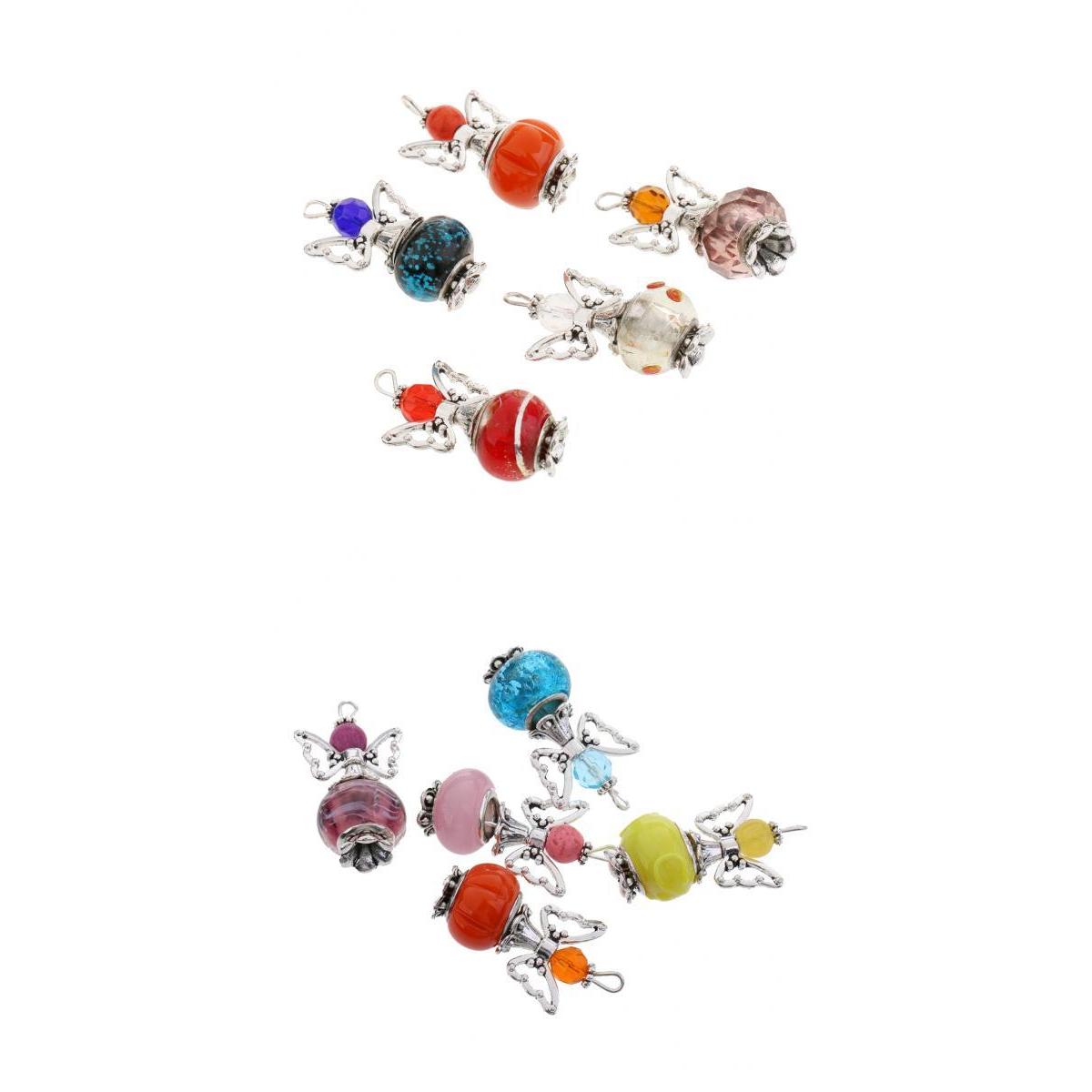 10pcs Mixed Acrylic Angel Wings Charms Pendant DIY Jewelry Making