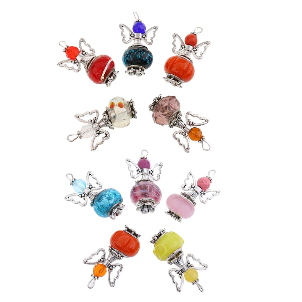 10pcs Mixed Acrylic Angel Wings Charms Pendant DIY Jewelry Making