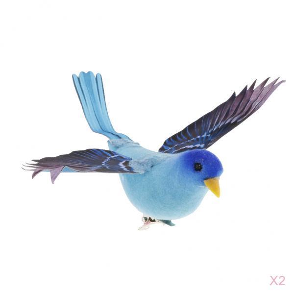 2x Spreading Wings Artificial Feather Foam Bird Home Garden Wedding Decor