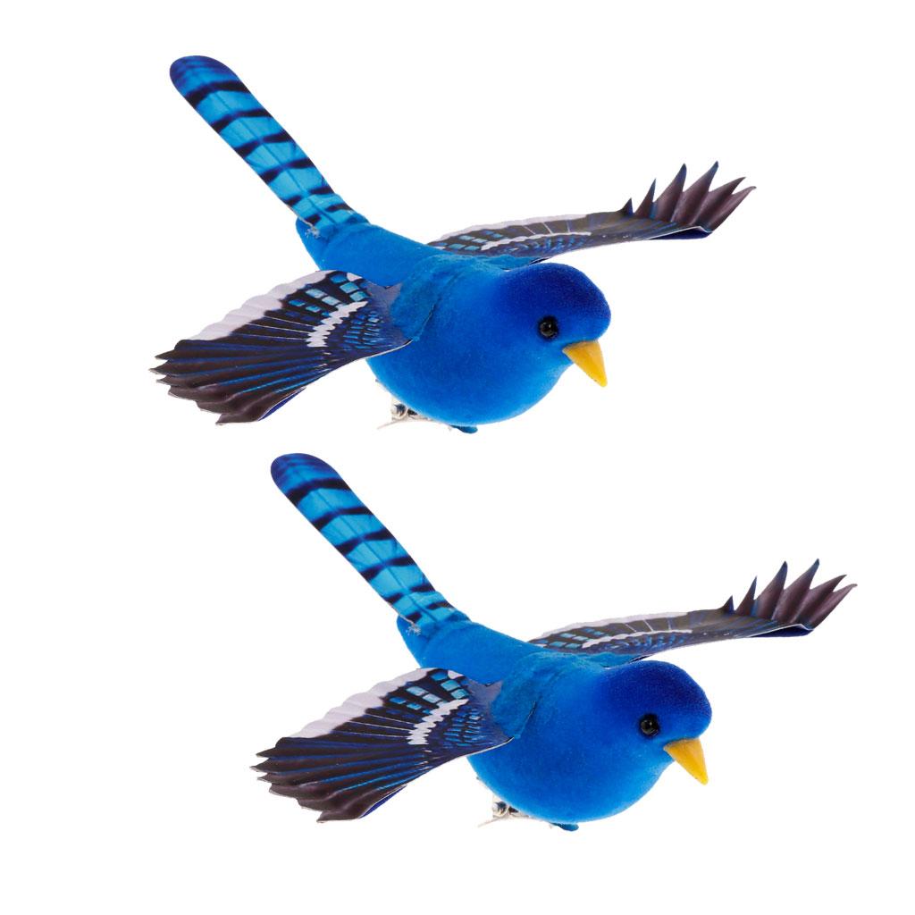 2x Spreading Wings Artificial Feather Foam Bird Home Garden Wedding Decor