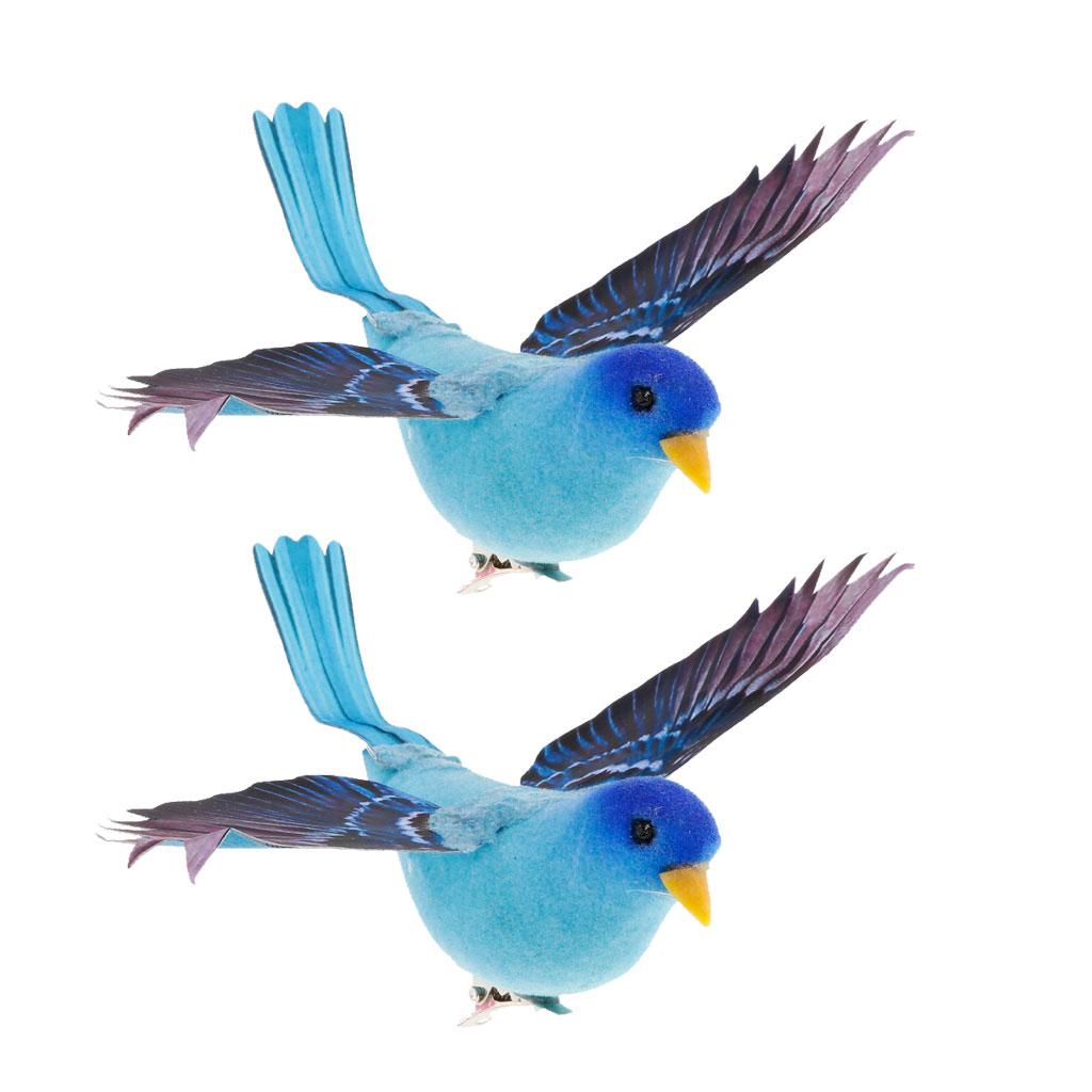 2x Spreading Wings Artificial Feather Foam Bird Home Garden Wedding Decor