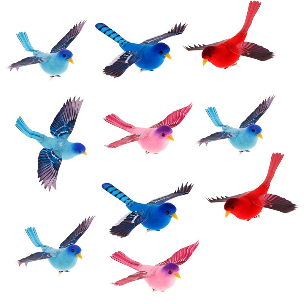 10x Spreading Wings Artificial Feather Foam Bird Home Garden Wedding Decor