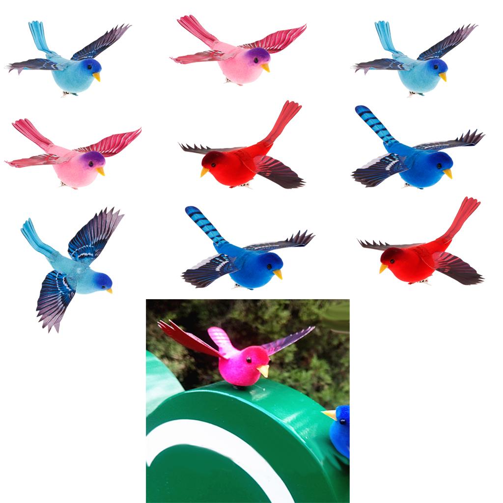 10x Spreading Wings Artificial Feather Foam Bird Home Garden Wedding Decor
