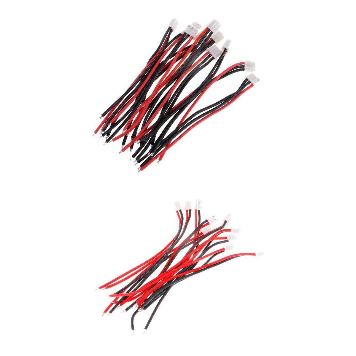 20Pcs 10cm Silicone JST-XH Balance Charge Cable 22AWG for Lipo Battery 1S 2S