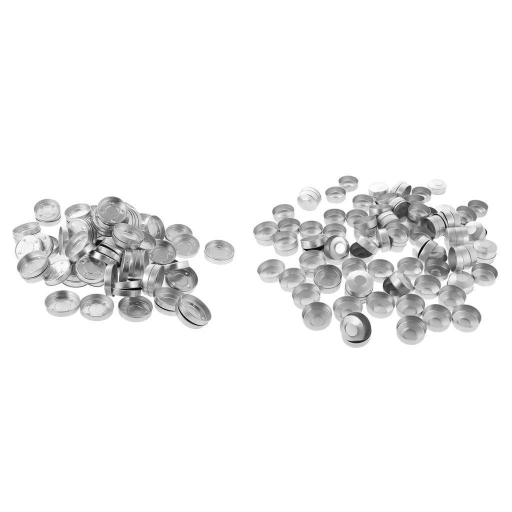 200 Pcs Empty Aluminum Tealight Cups DIY Candles Containers Case mixed