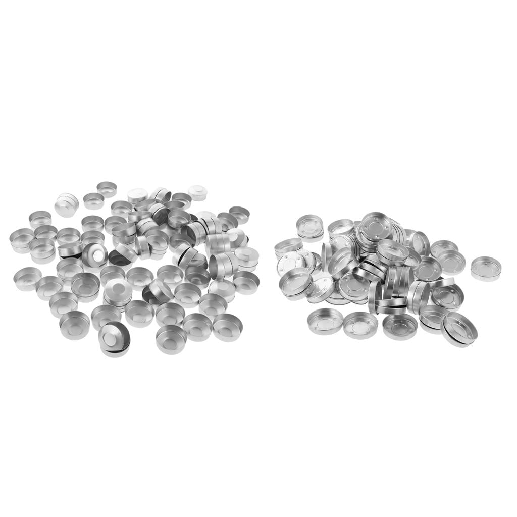 200 Pcs Empty Aluminum Tealight Cups DIY Candles Containers Case mixed