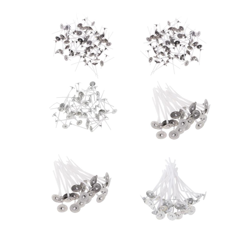 600 Pieces Pure White Cotton Candle Wicks For Home Candle Making 6 sizes