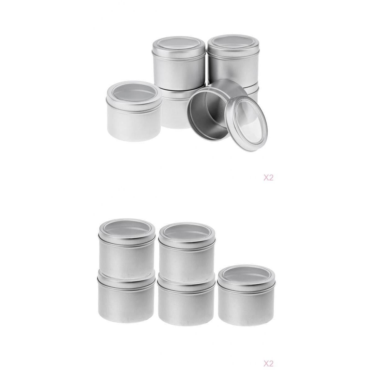 22pcs Aluminium Tin Lip Balm Tin Pots Cosmetic Cream Jar Bottle Container