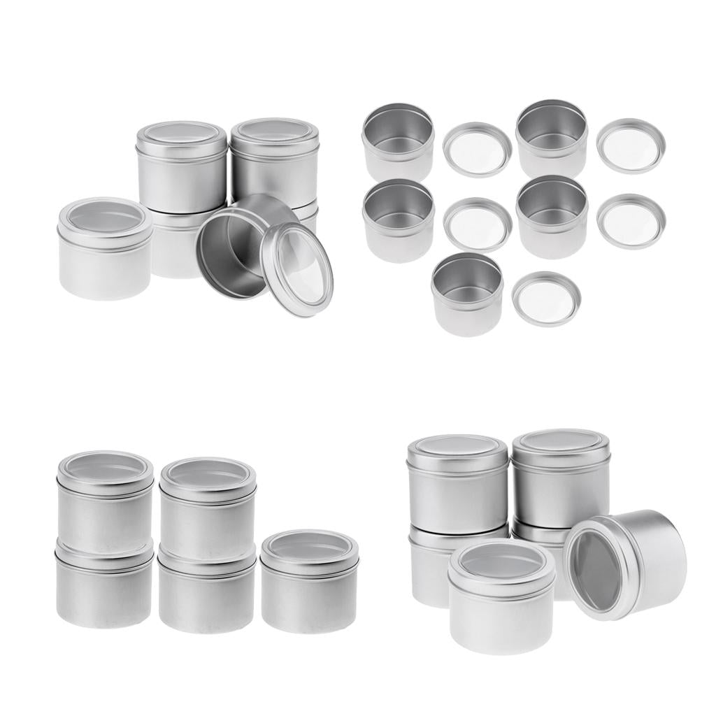 22pcs Aluminium Tin Lip Balm Tin Pots Cosmetic Cream Jar Bottle Container