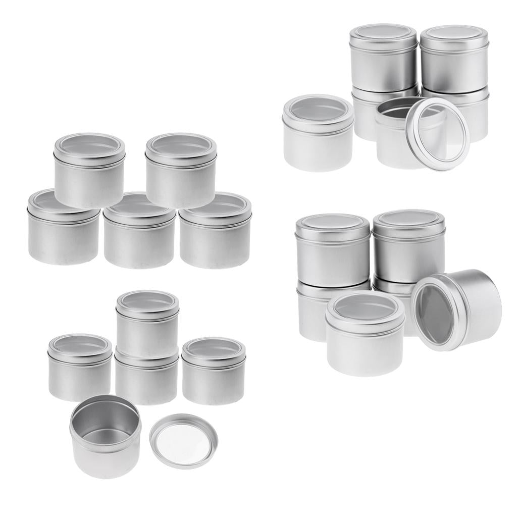 22pcs Aluminium Tin Lip Balm Tin Pots Cosmetic Cream Jar Bottle Container