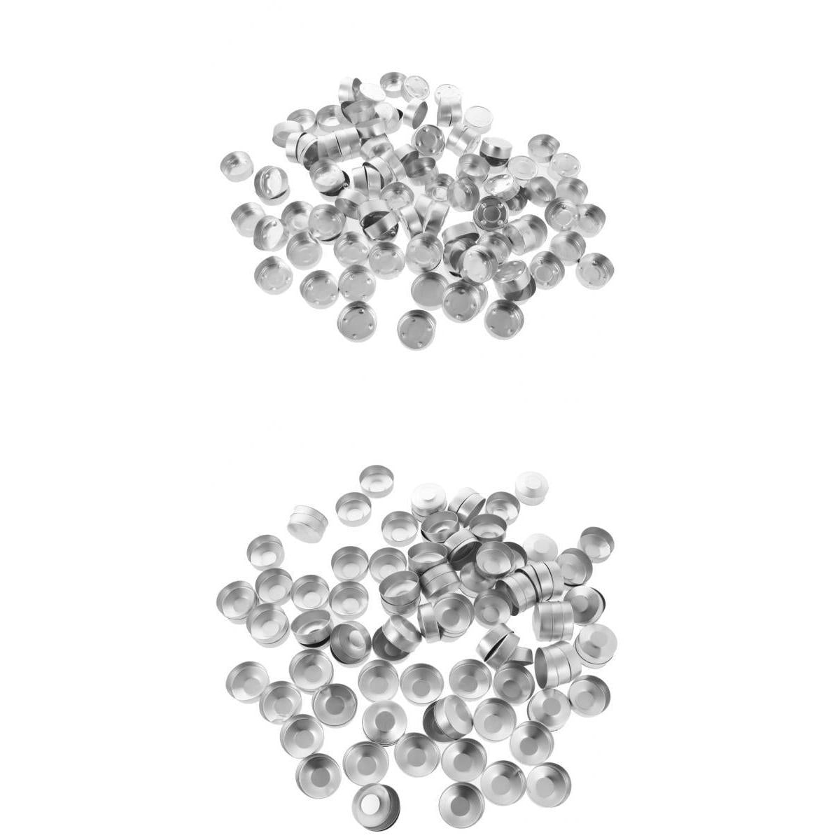 200 Pcs Aluminum Tealight Cups DIY Candles Containers Case mixed style