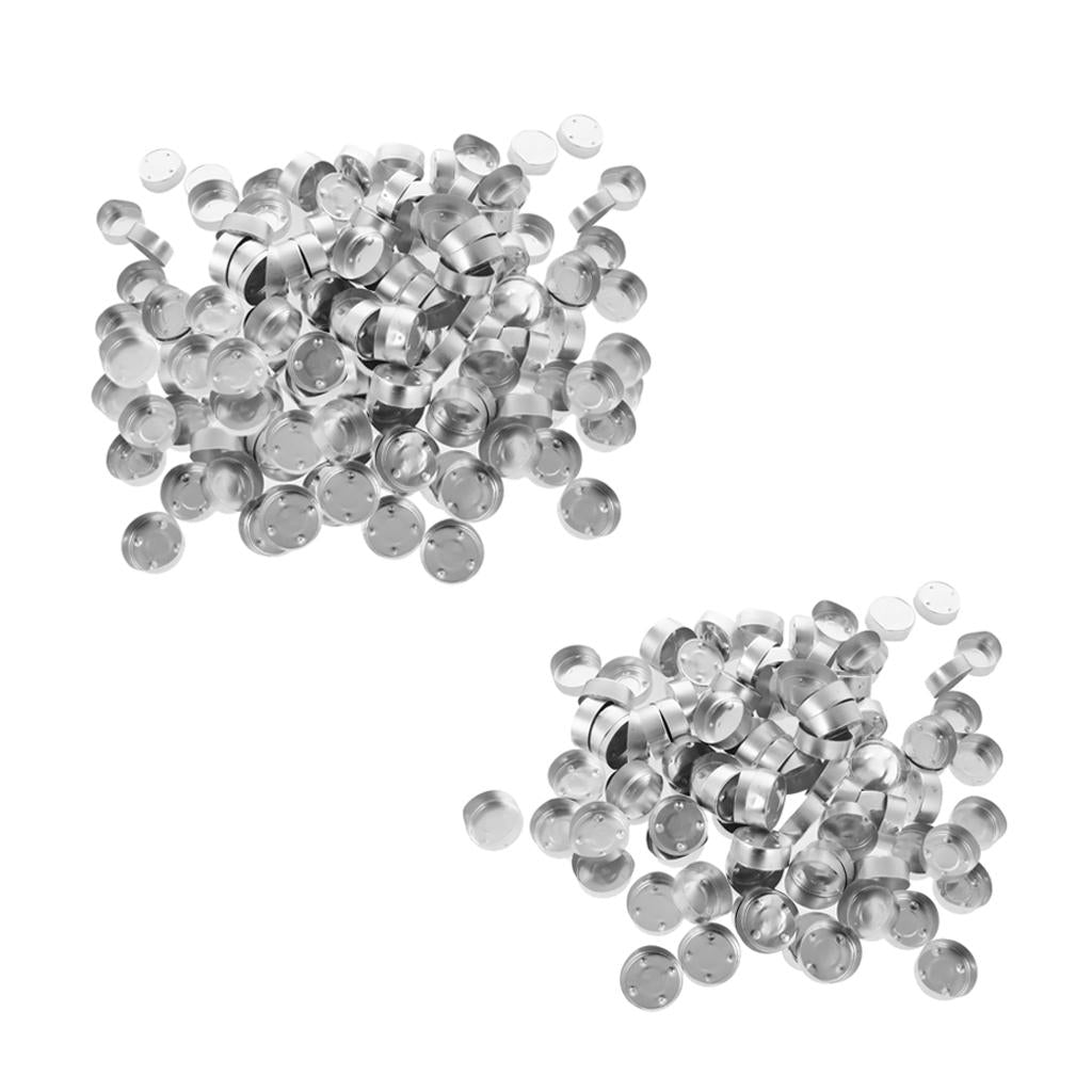 300 Pieces Empty Aluminum Tealight Cups DIY Candles Containers Case 38x14mm