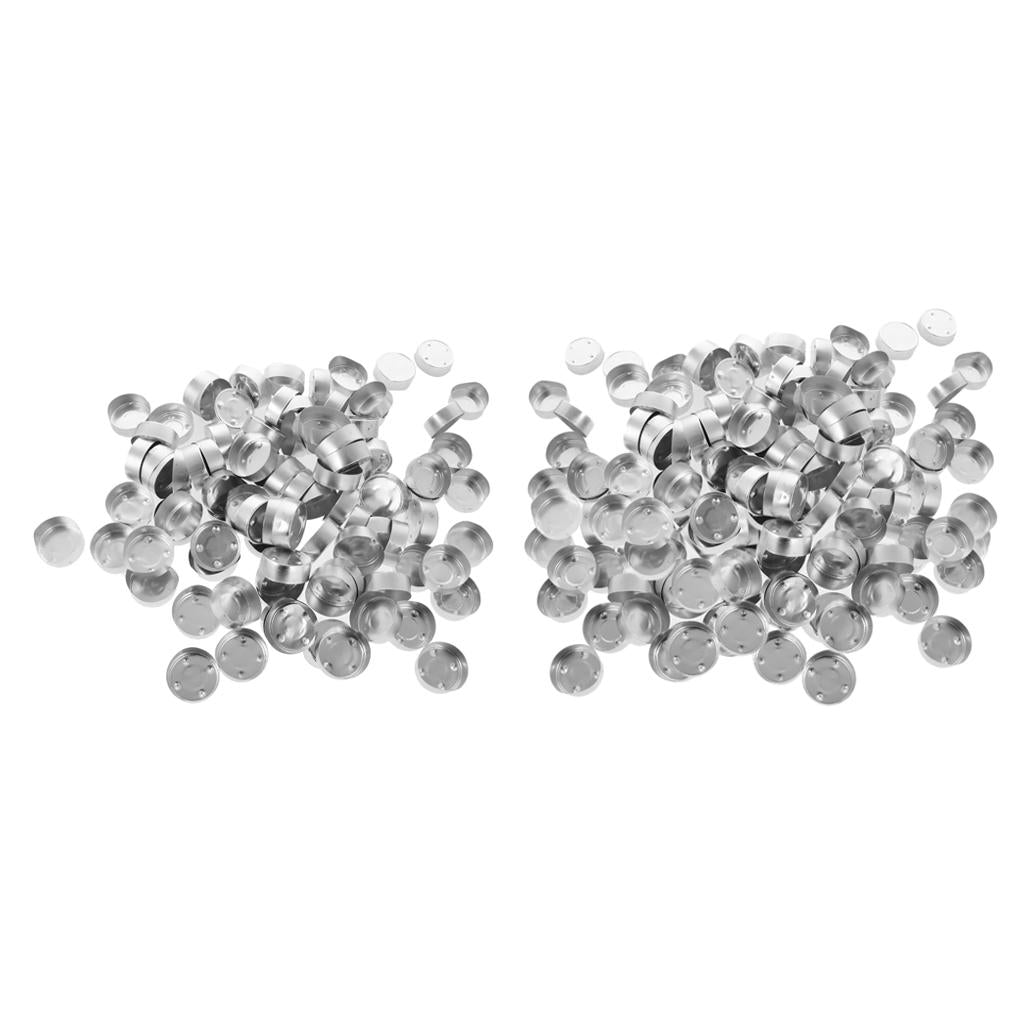 300 Pieces Empty Aluminum Tealight Cups DIY Candles Containers Case 38x14mm