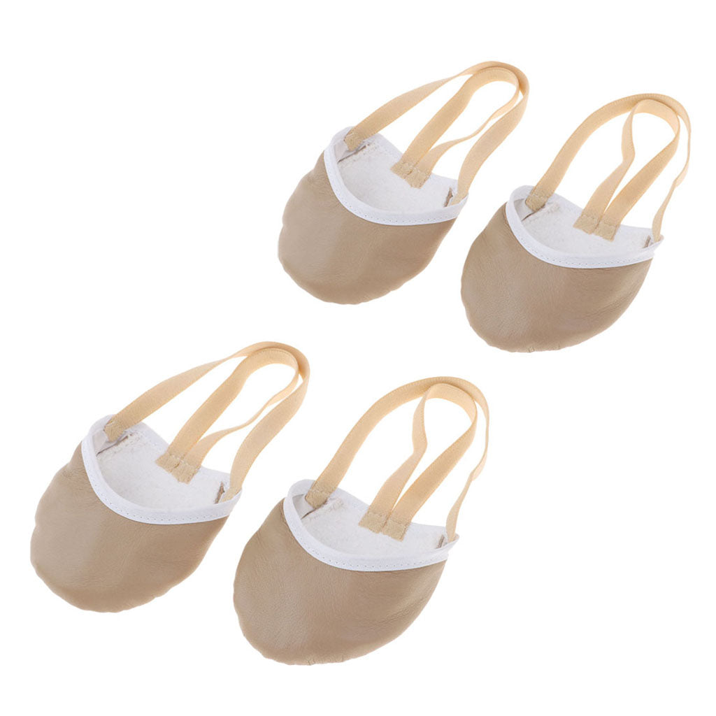 2 Pair Women Girls Rhythmic Gymnastics Ballet Dance Half Sole Toe Shoes X XS