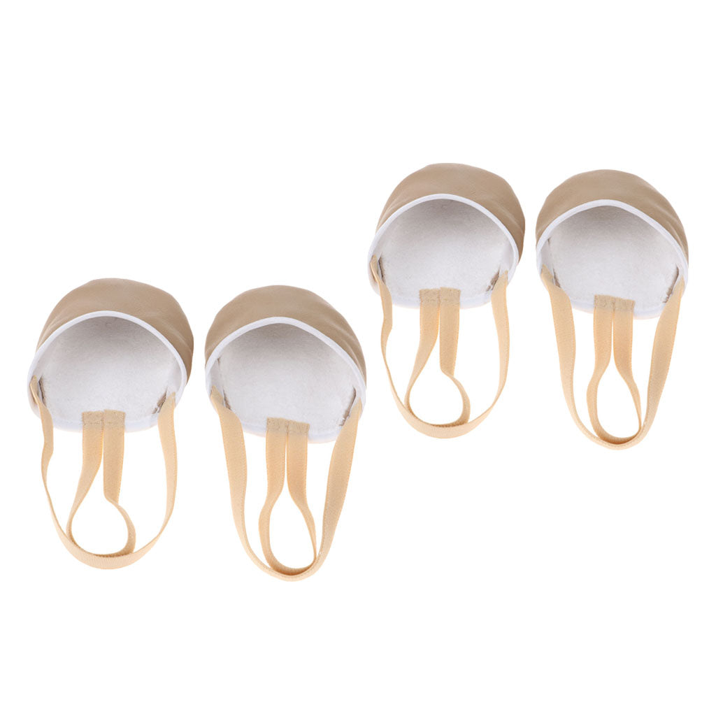 2 Pair Women Girls Rhythmic Gymnastics Ballet Dance Half Sole Toe Shoes X XS